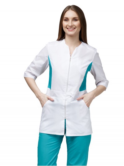 Блуза медицинская женская Б-277 (с отделкой 12, Тиси)