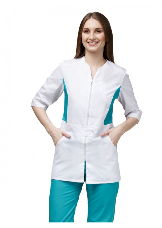 Блуза медицинская женская Б-277 (с отделкой 12, Тиси)
