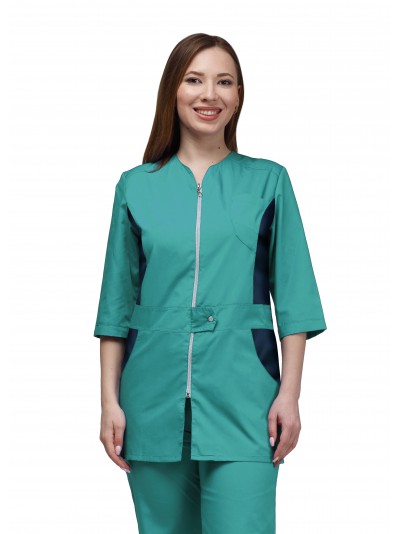 Женский медицинский костюм К-277 (зеленый, Тиси)