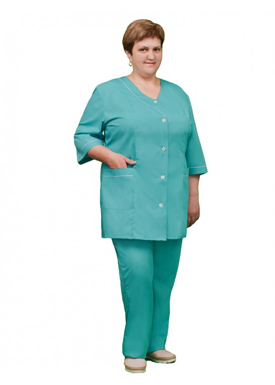 Женский медицинский костюм К-47 (зеленый, Тиси)